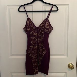 Purple spaghetti strap dress